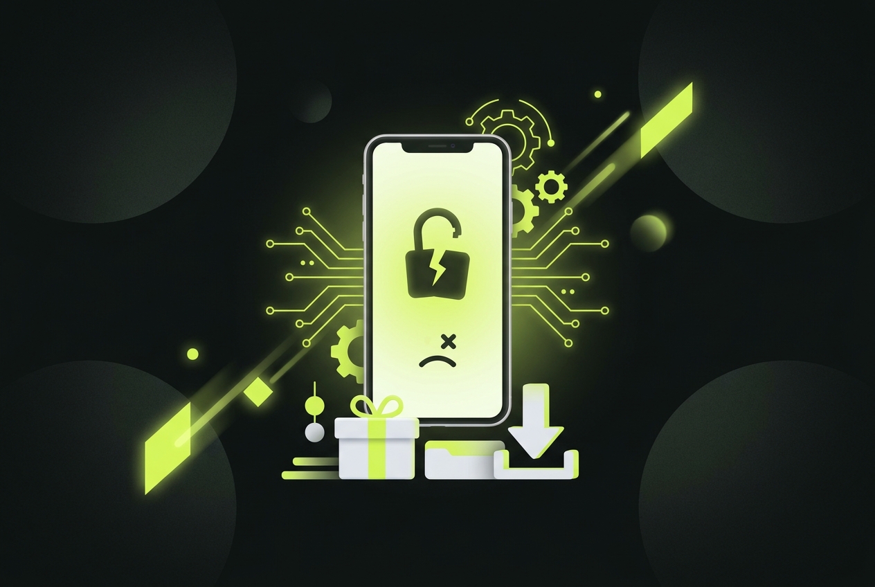 Экран с ошибкой активации кода Google Play на телефоне