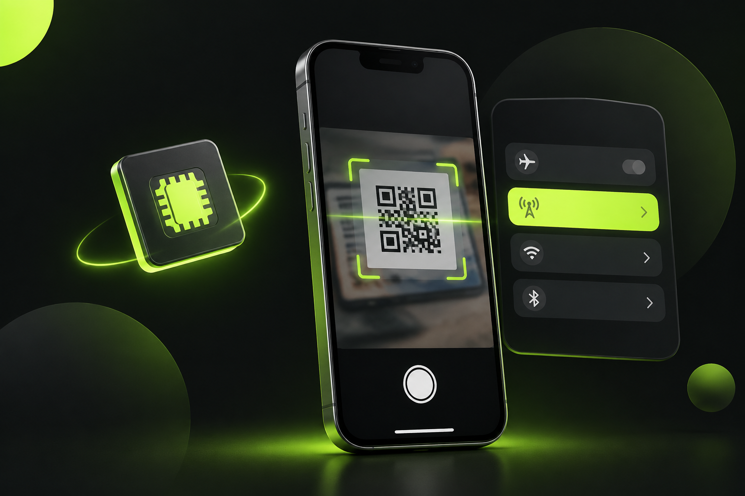 Экран установки eSIM на iPhone: сканирование QR-кода в разделе «Сотовая связь»