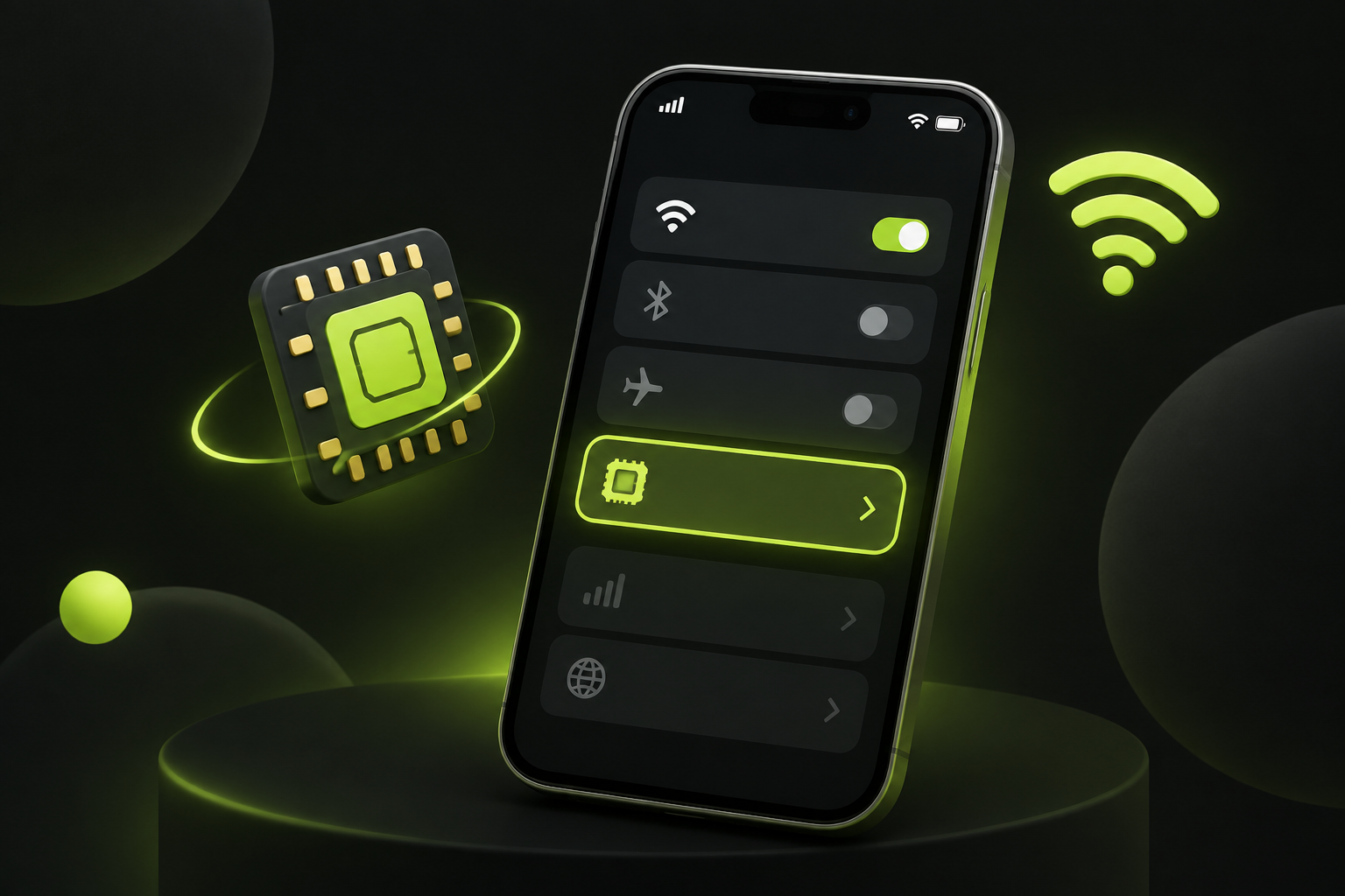 Экран добавления eSIM в настройках телефона с активным Wi-Fi