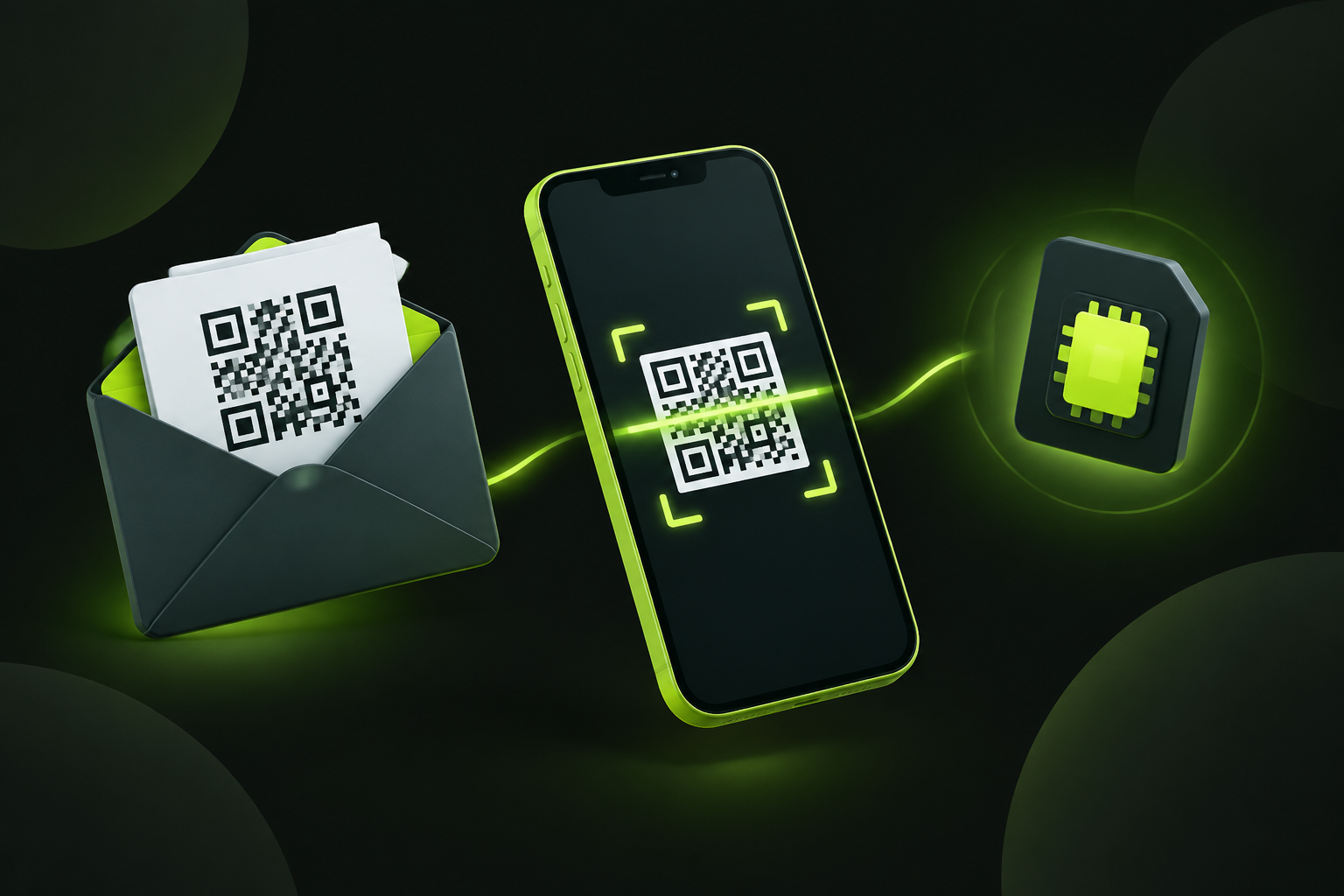 Установка eSIM по QR-коду из письма