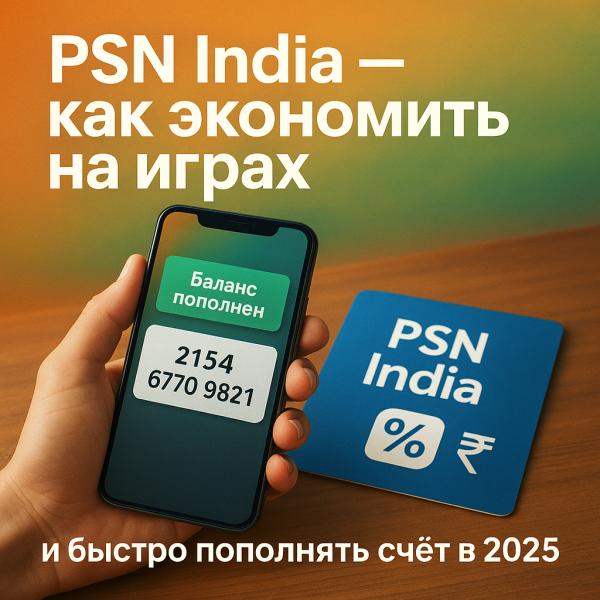 PSN India - как экономить на играх и быстро пополнять счёт в 2026