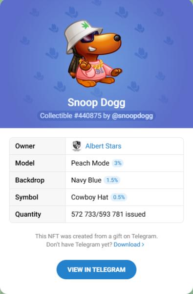 NFT подарок Snoop Dogg #440875