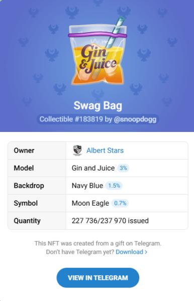 NFT подарок Swag Bag #183819