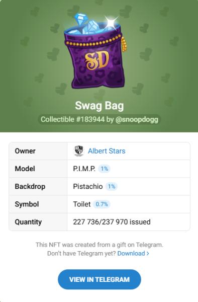 NFT подарок Swag Bag #183944