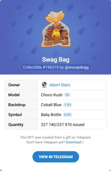 NFT подарок Swag Bag #196319