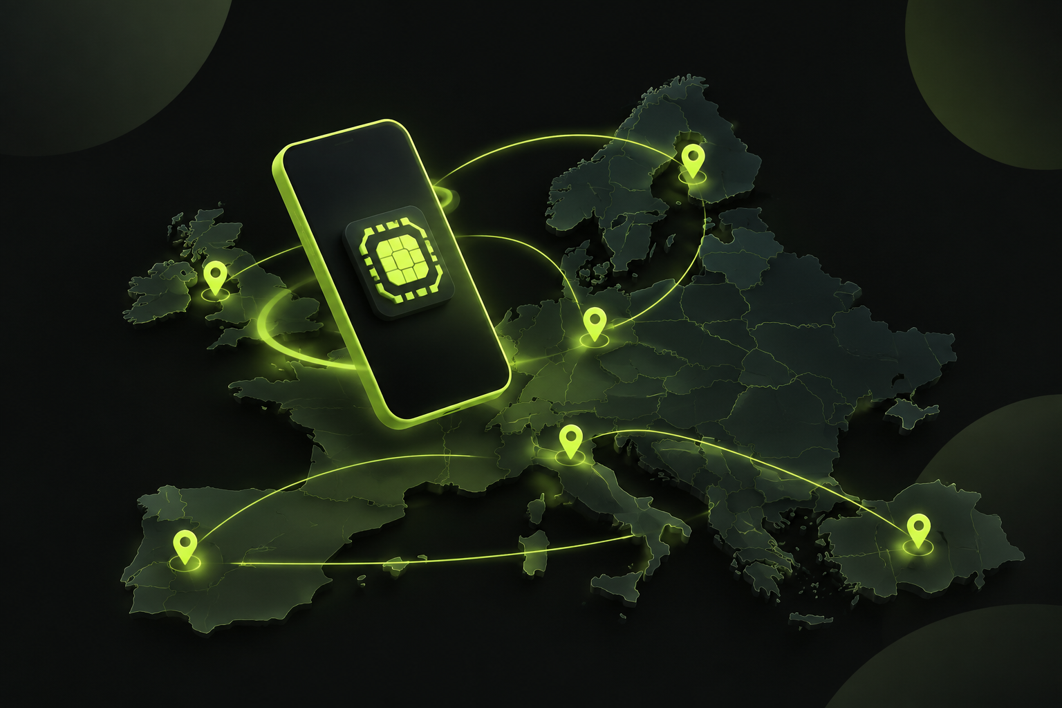 Смартфон с eSIM на маршруте по Европе
