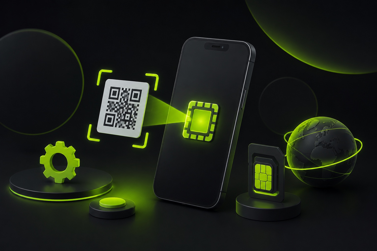Установка eSIM по QR-коду в настройках телефона