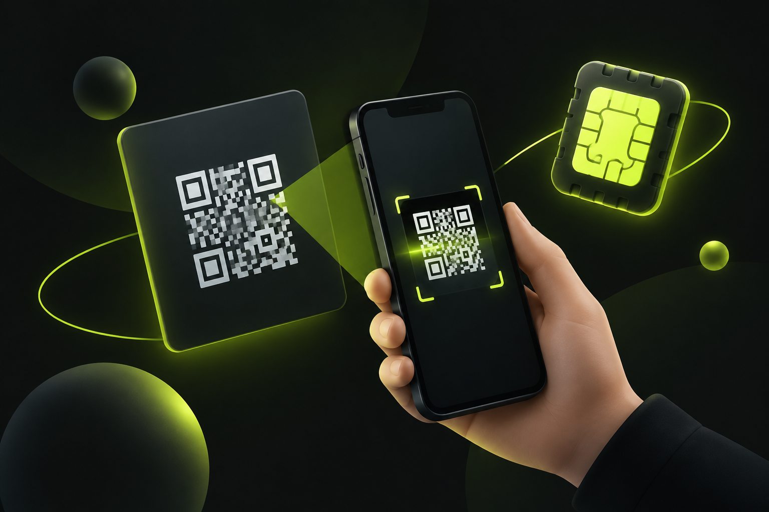 Установка eSIM по QR-коду на смартфоне