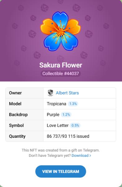 NFT подарок Sakura Flower #44037