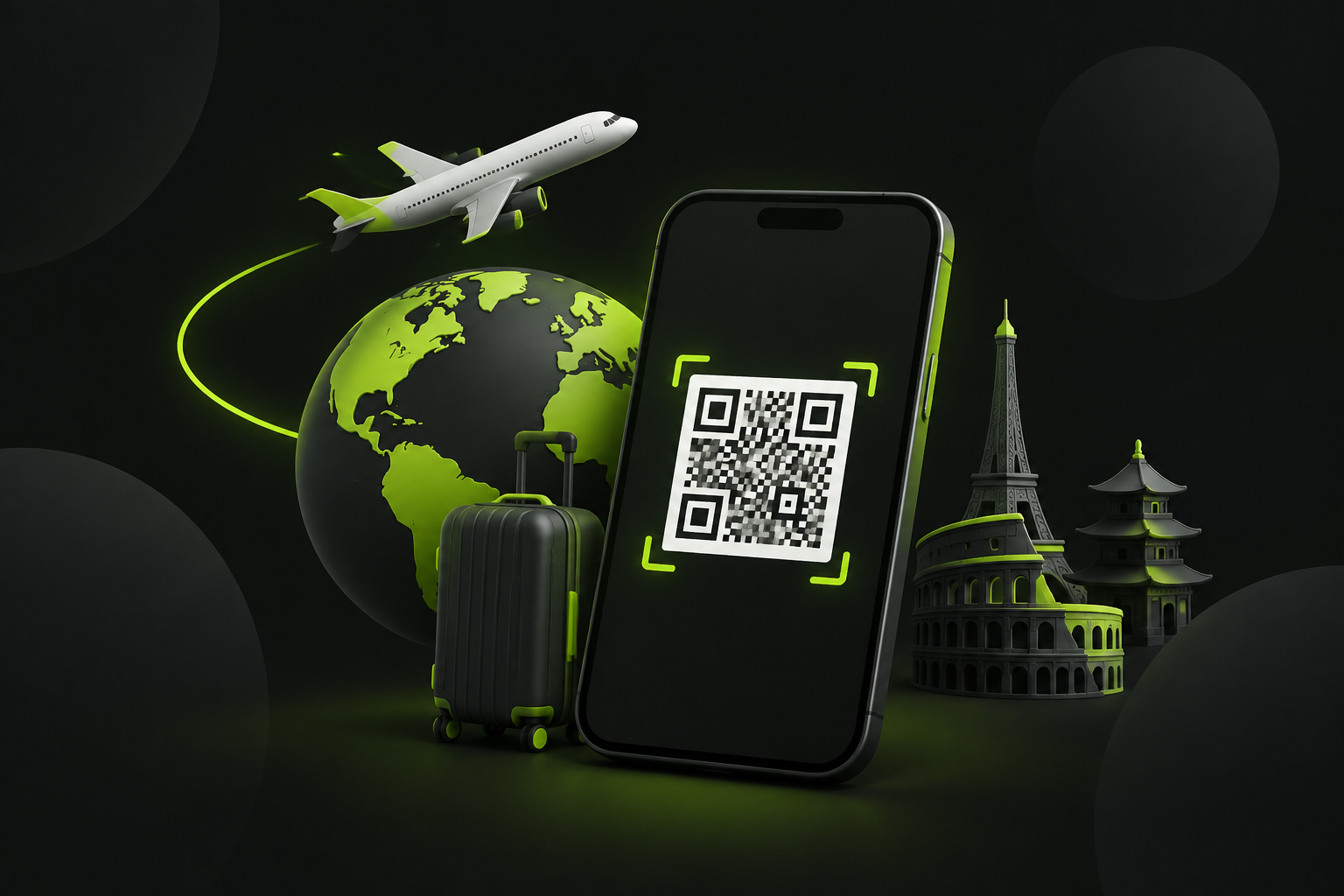QR-код для установки туристической eSIM на телефоне