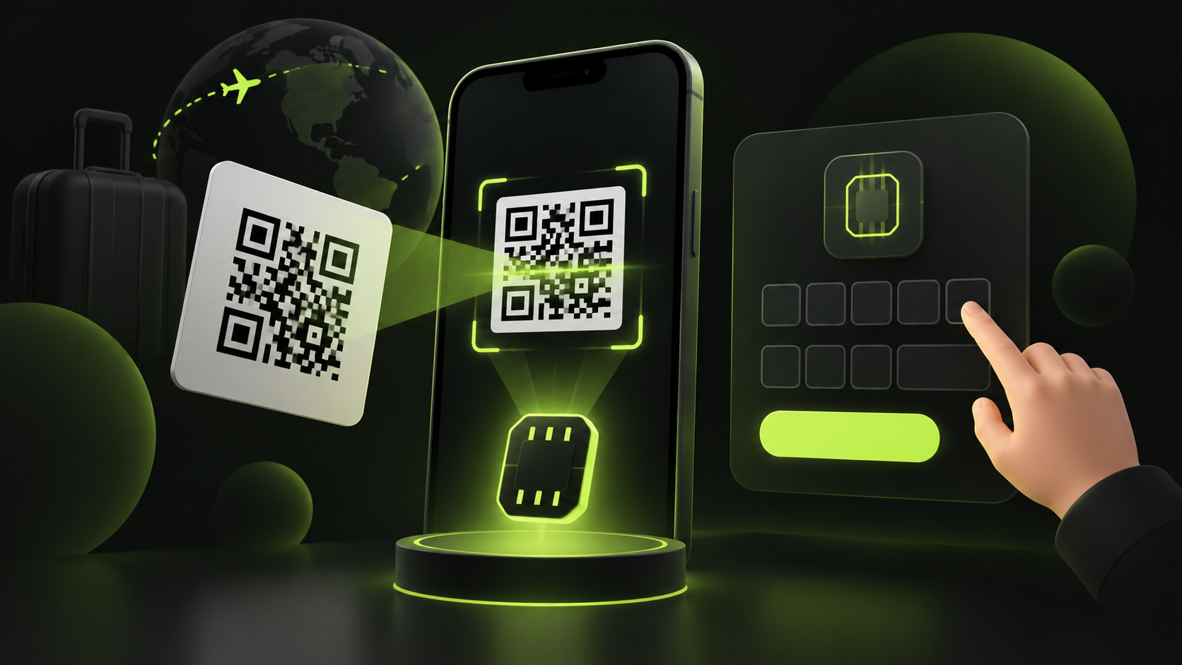 Экран установки eSIM по QR-коду с ручным вводом