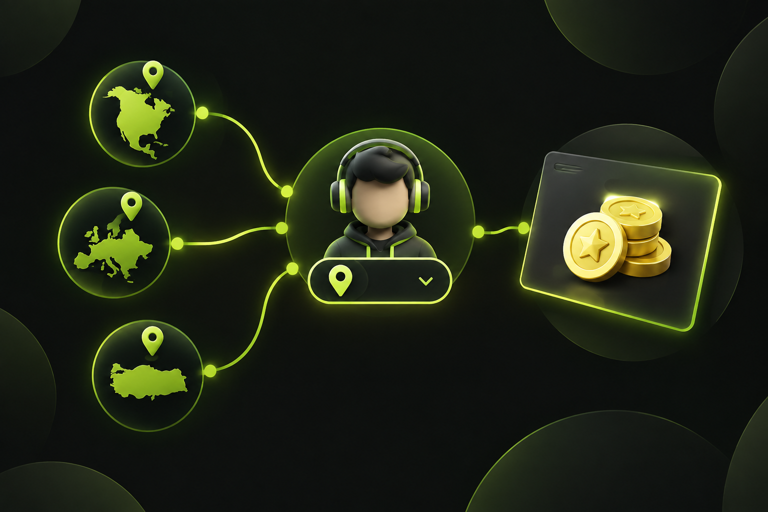Схема регионов Riot Cash для игровых аккаунтов