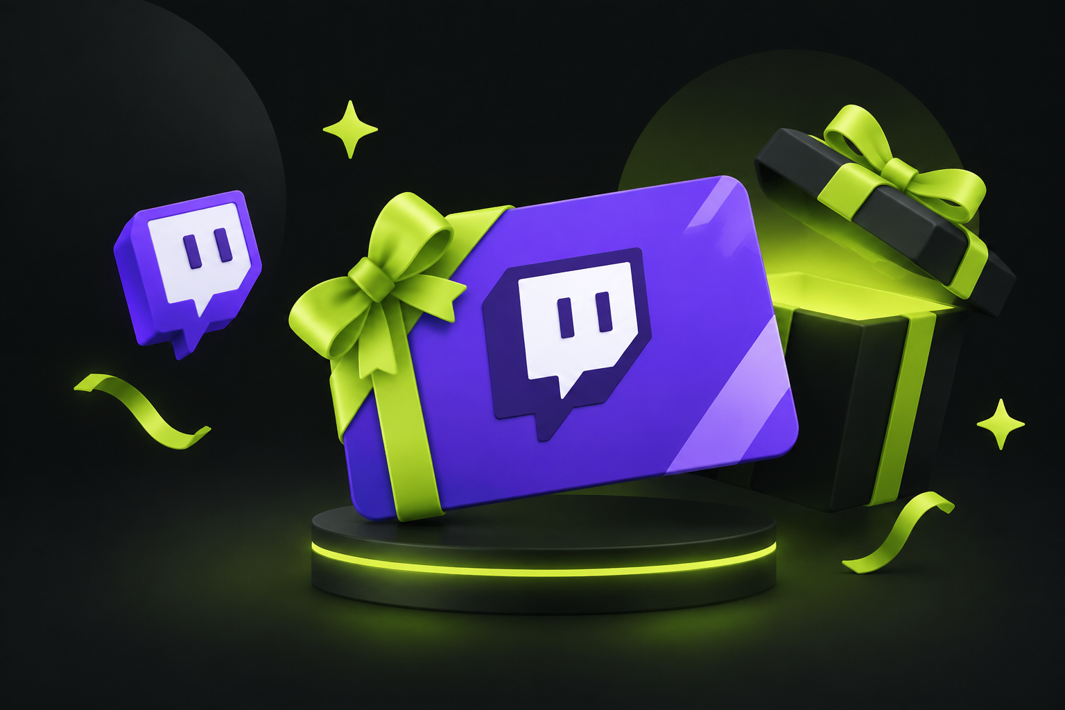 Страница активации подарочной карты Twitch