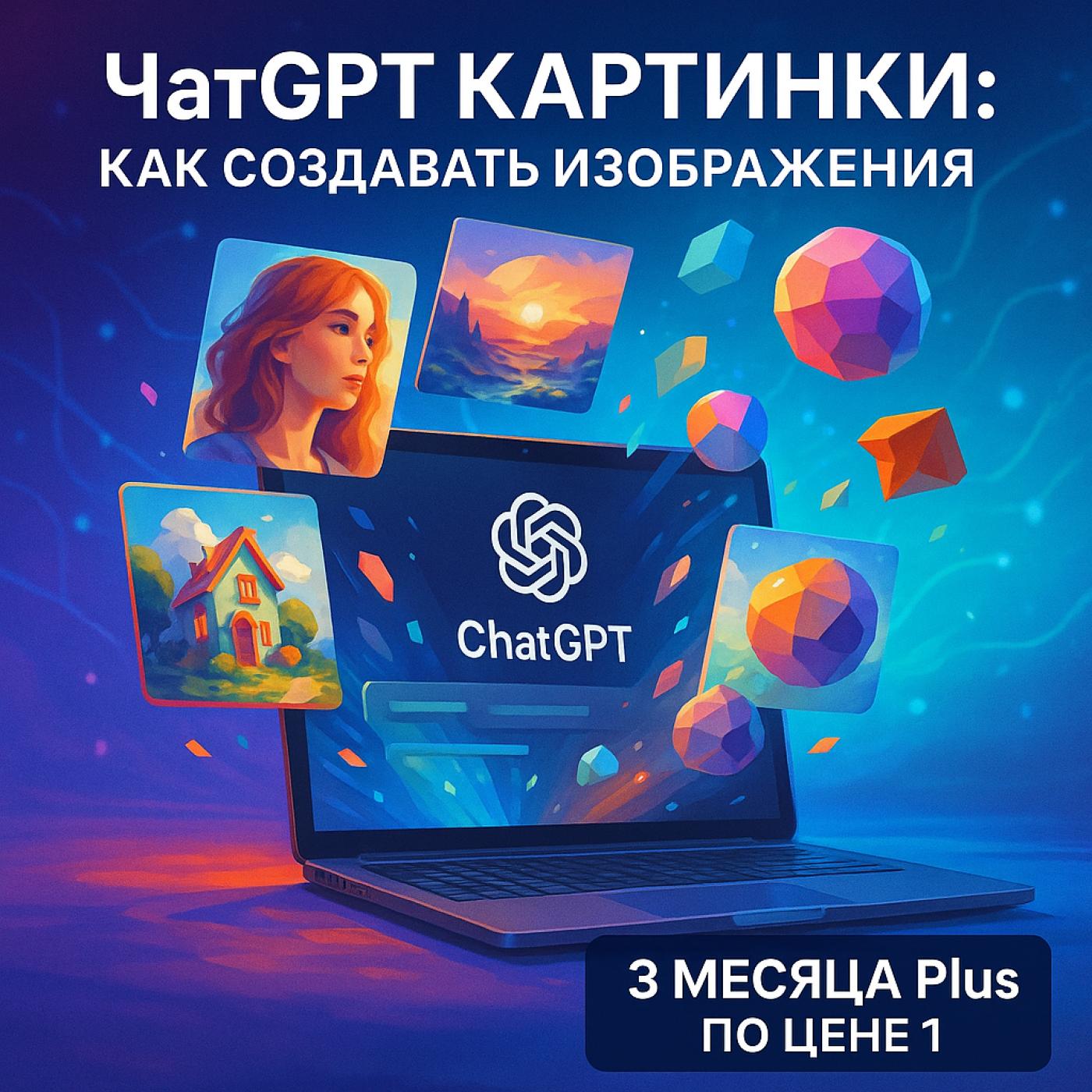 Чат ГПТ картинки: как создавать изображения и получить 3 месяца Plus по цене 1