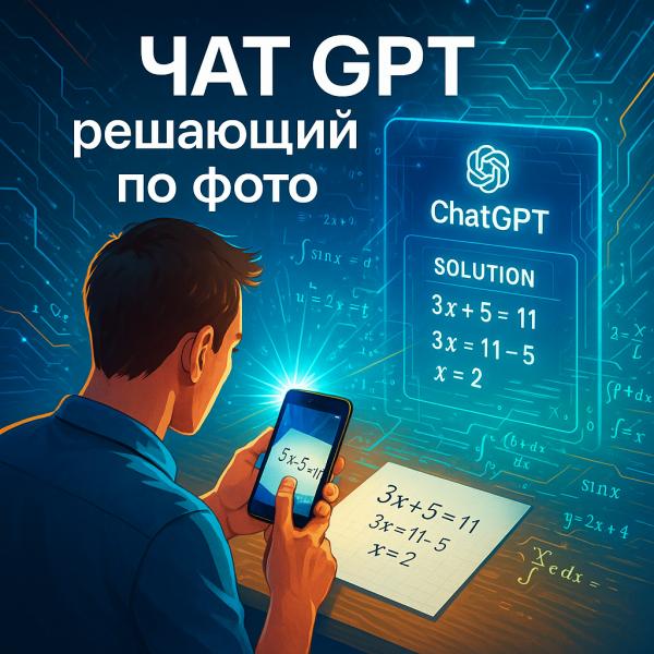 Чат ГПТ решающий по фото: просто сфотографируй задачу — и получи ответ