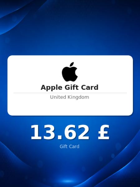 Подарочная карта Apple на 10 фунтов для Великобритании