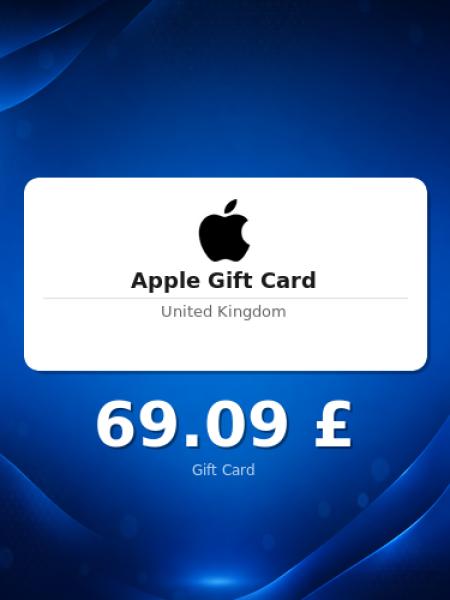 Подарочная карта Apple на 50 фунтов для Великобритании