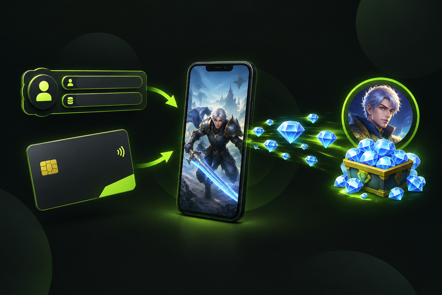 Схема пополнения Mobile Legends по игровому ID