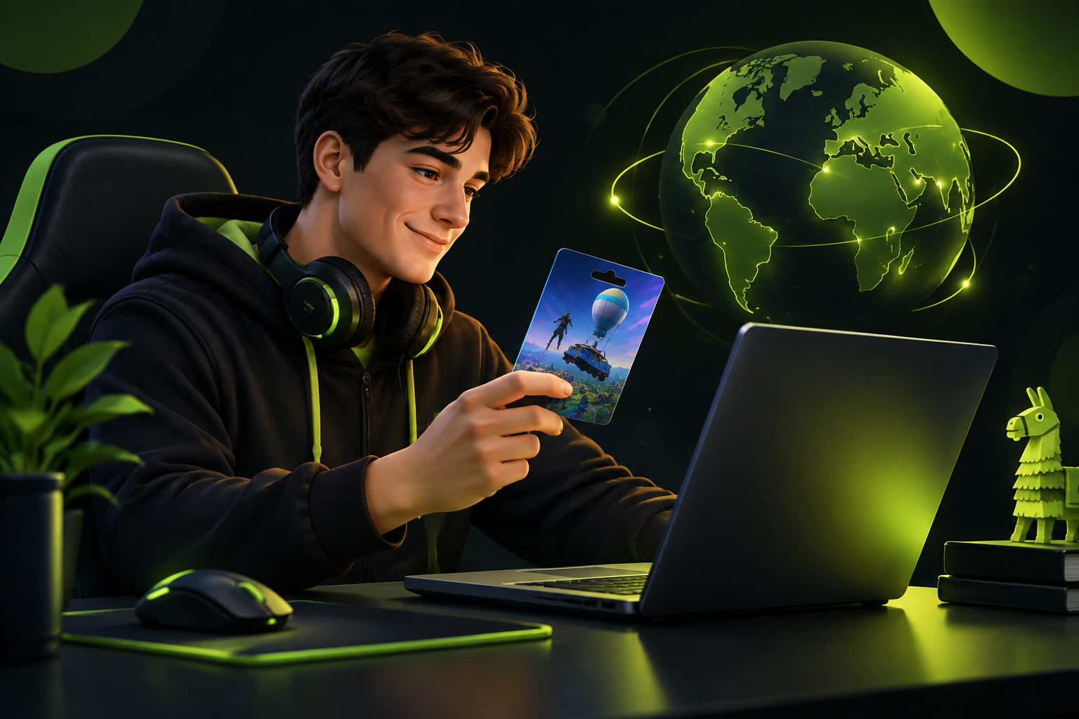 Игрок проверяет регион карты Fortnite перед покупкой