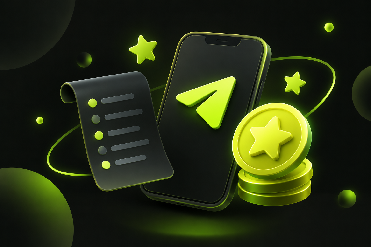 История операций и баланс звёзд Telegram
