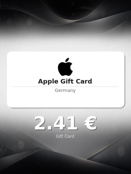 Подарочная карта Apple на 2 евро для Германии