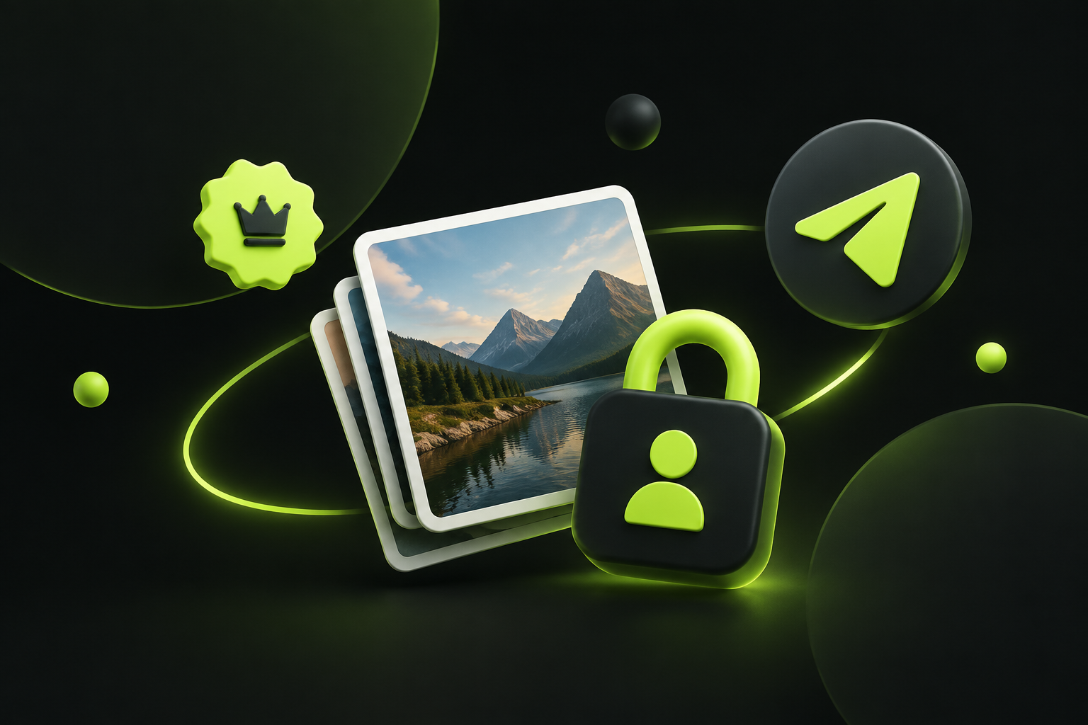 Выбор платного доступа для фотографии в Telegram