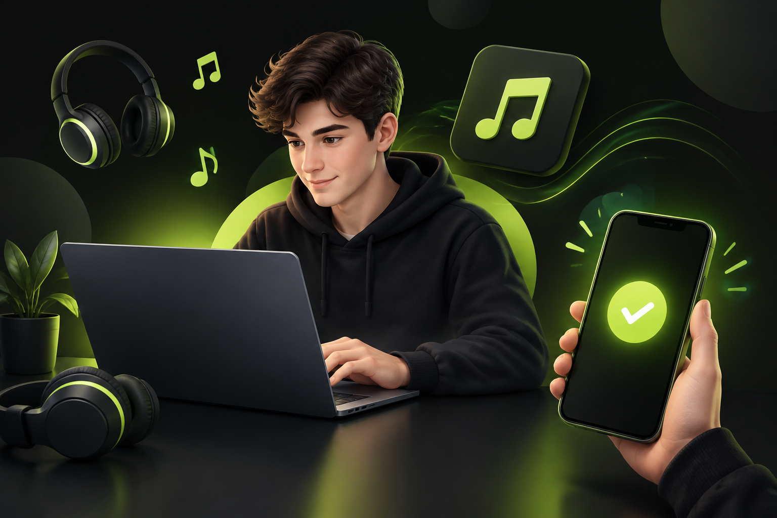 Покупка подписки Spotify с ноутбука и телефона