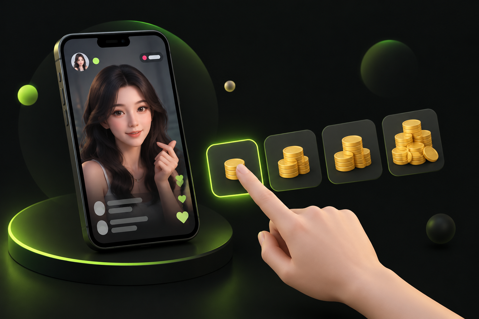 Смартфон и варианты пополнения монетами Tango