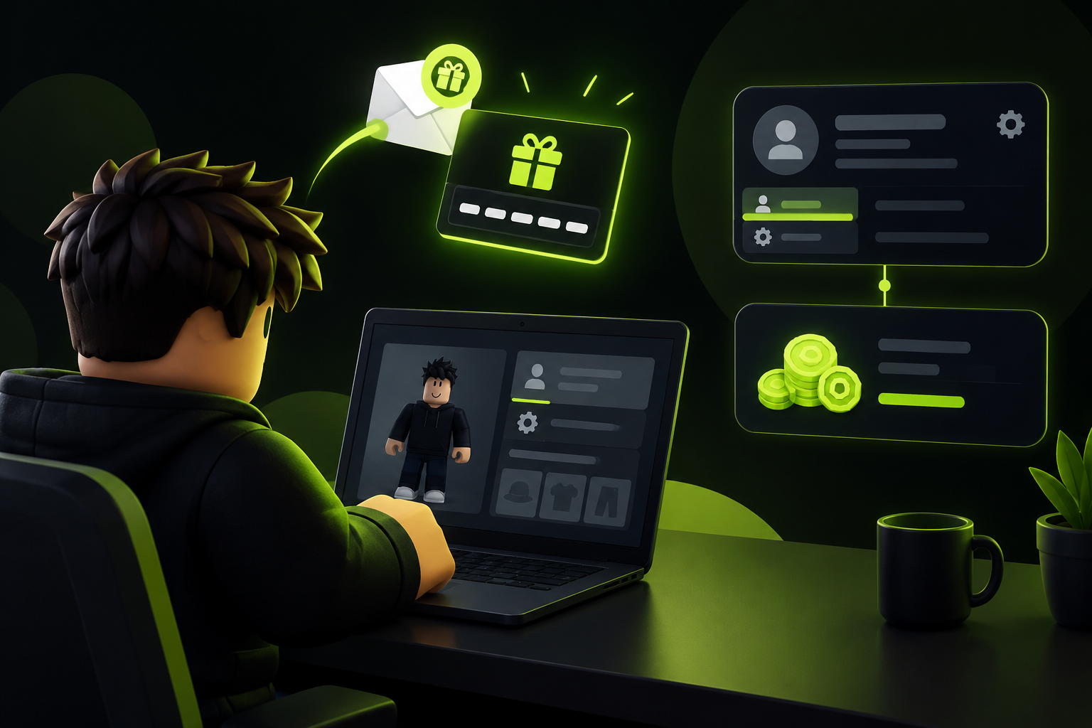 Игрок проверяет настройки Roblox и получает цифровой код