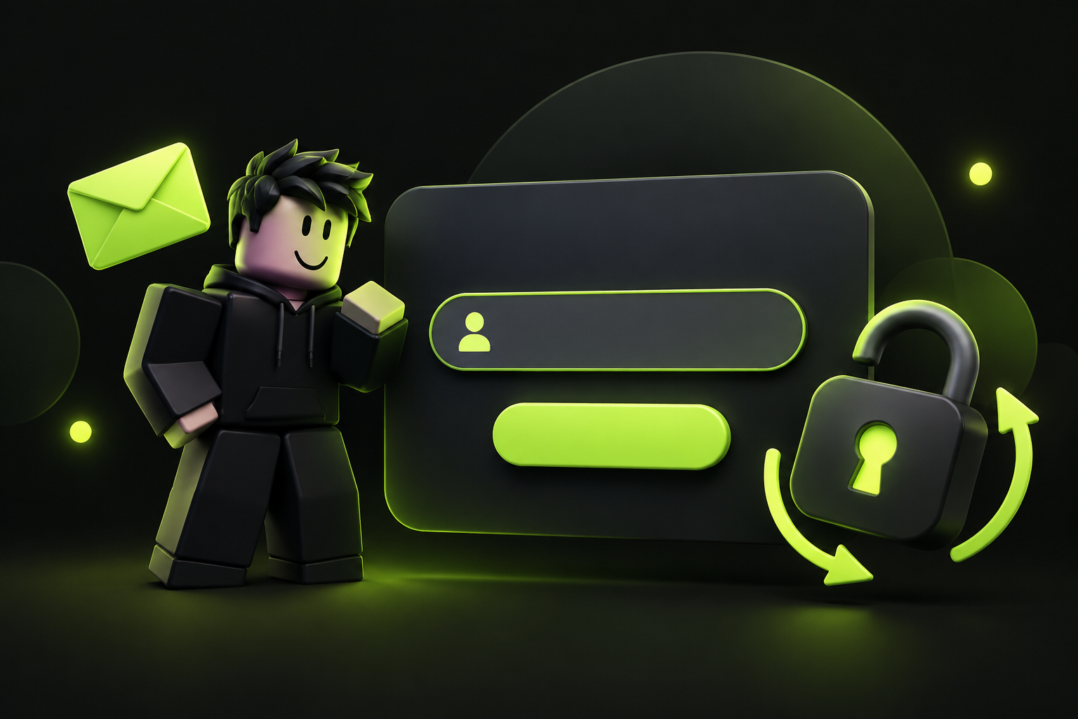 Форма восстановления пароля Roblox с полем email или имени пользователя