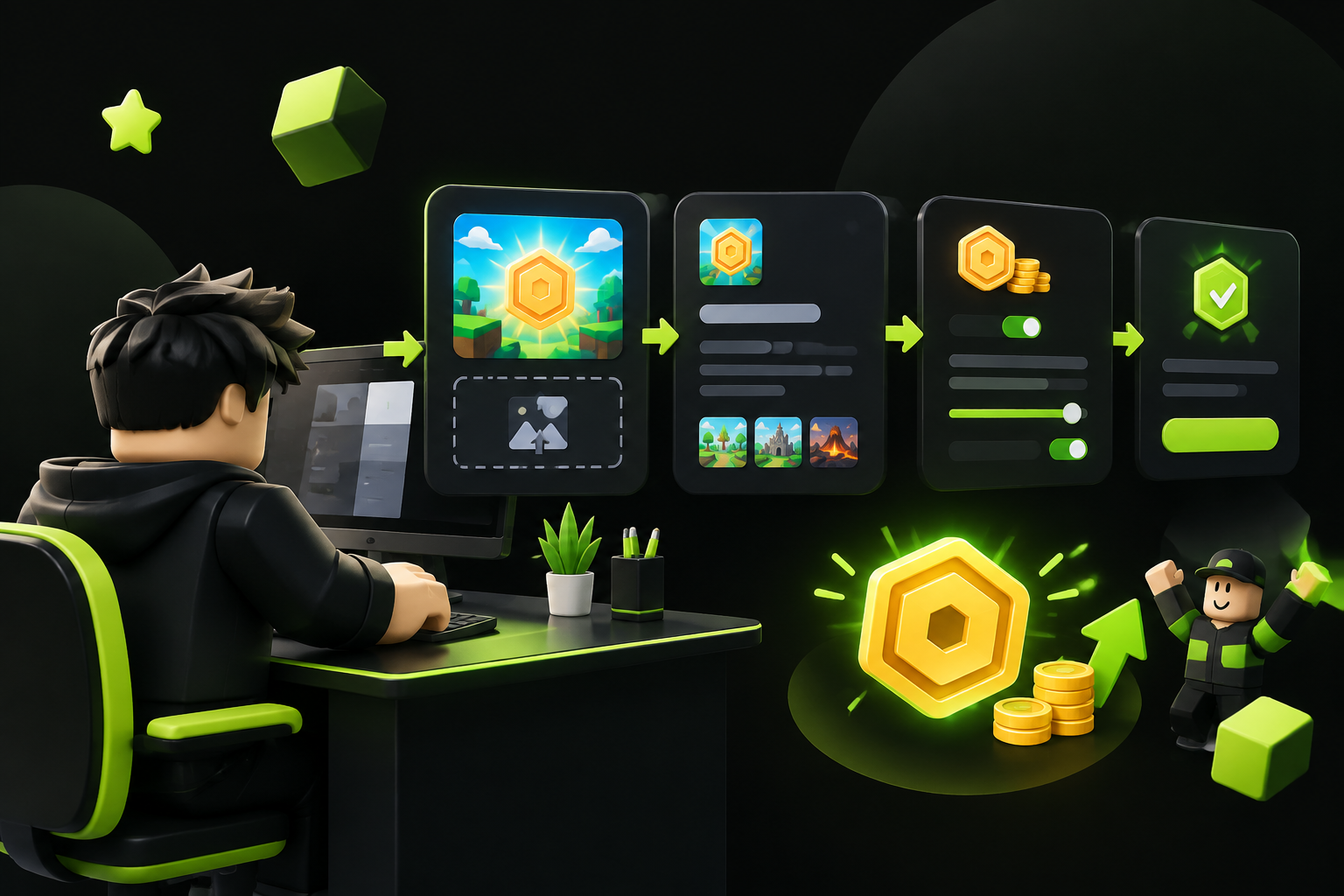 Создание геймпасса Roblox с настройками продажи