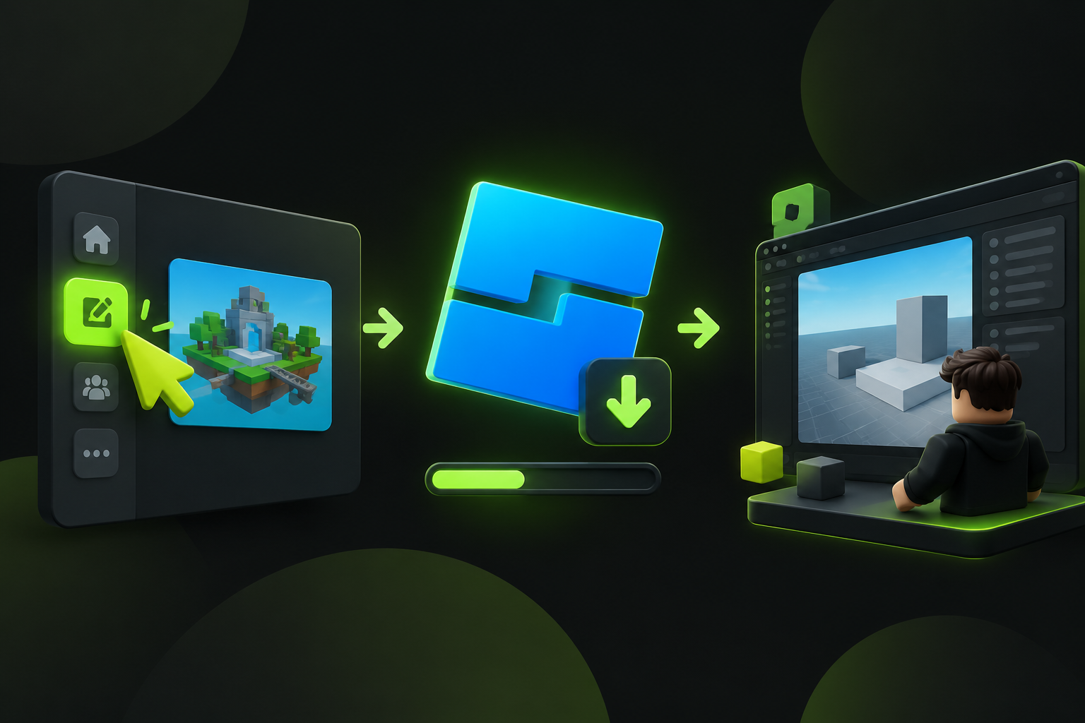 Установка Roblox Studio через раздел Create