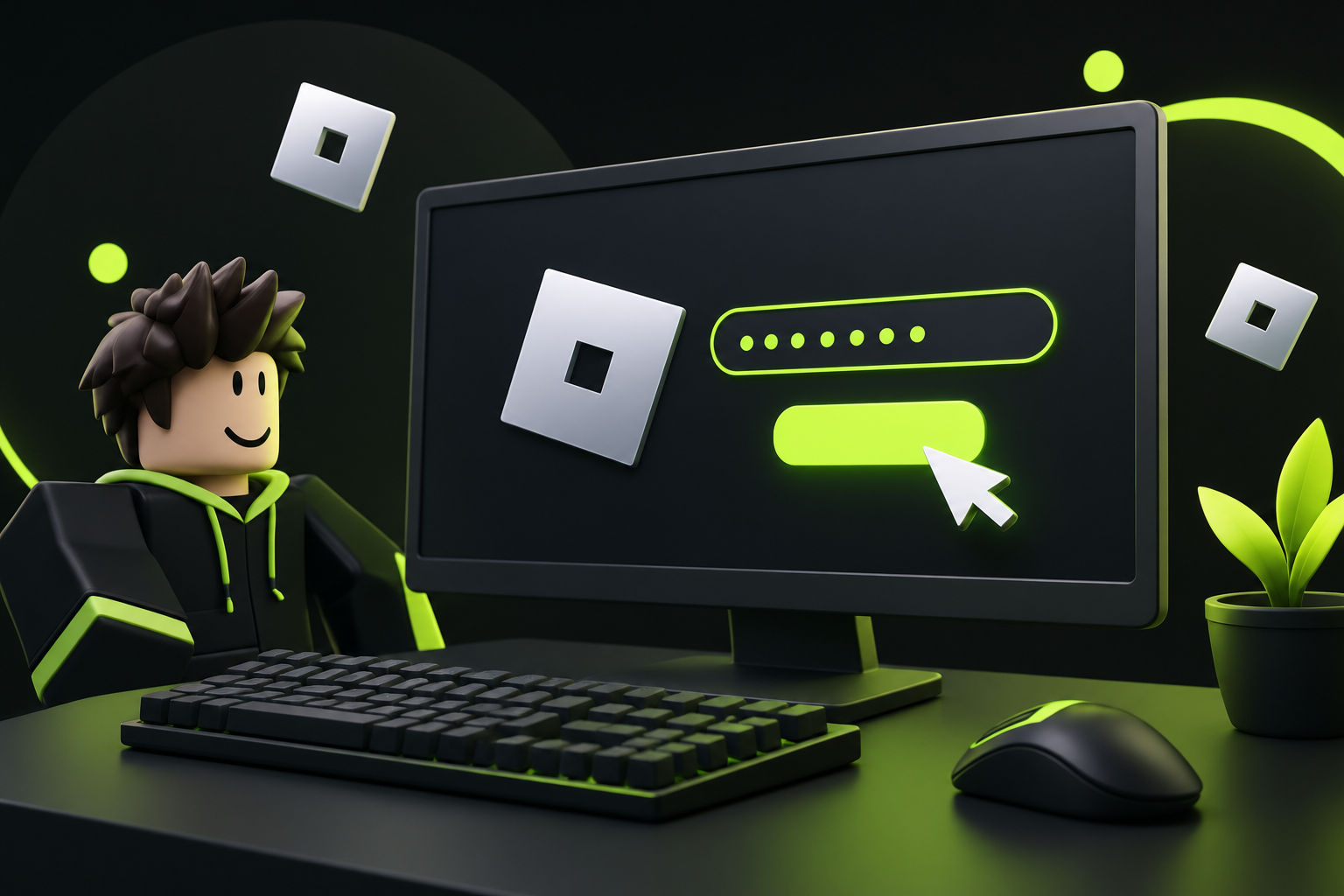 Страница активации кода Roblox на компьютере