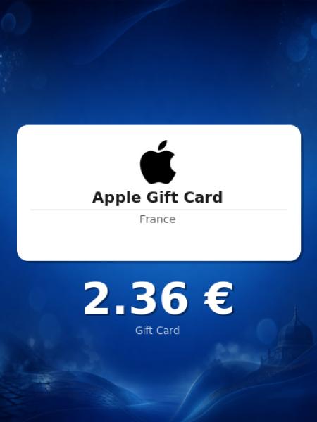 Подарочная карта Apple на 2 евро для Франции