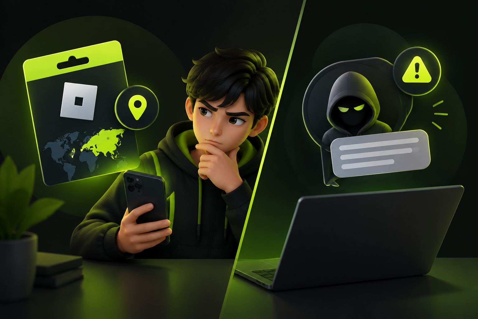 Игрок проверяет регион карты и подозрительное сообщение