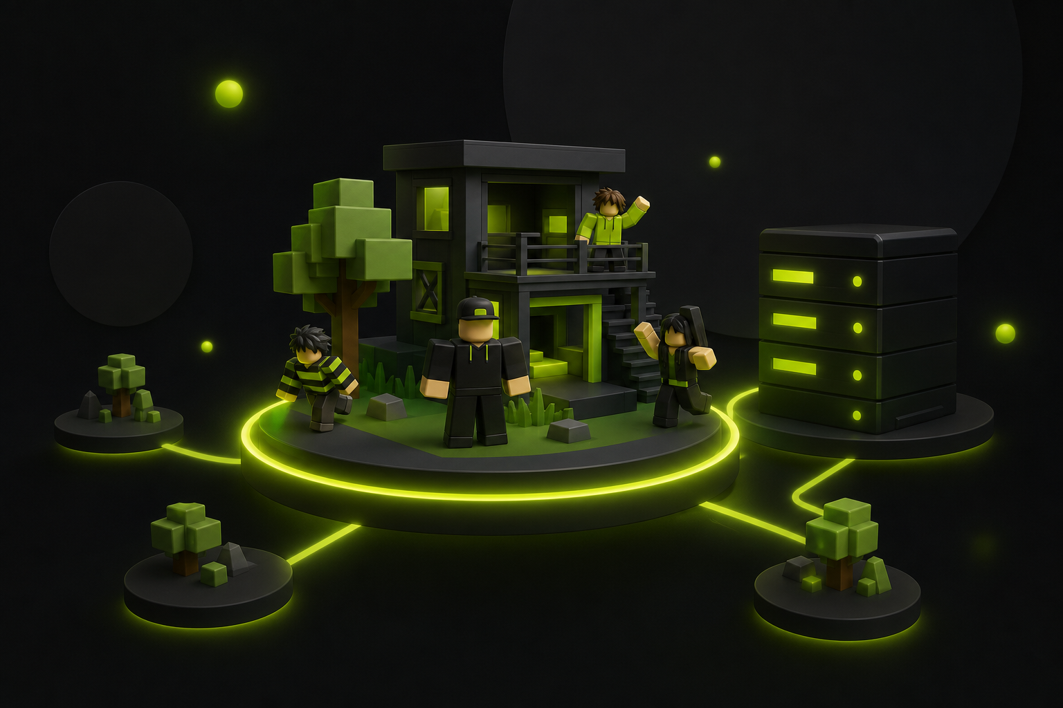 Место создания приватного сервера на странице игры Roblox