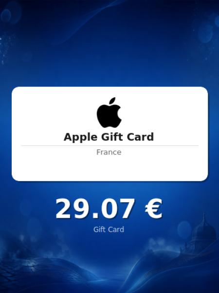 Подарочная карта Apple на 25 евро для Франции