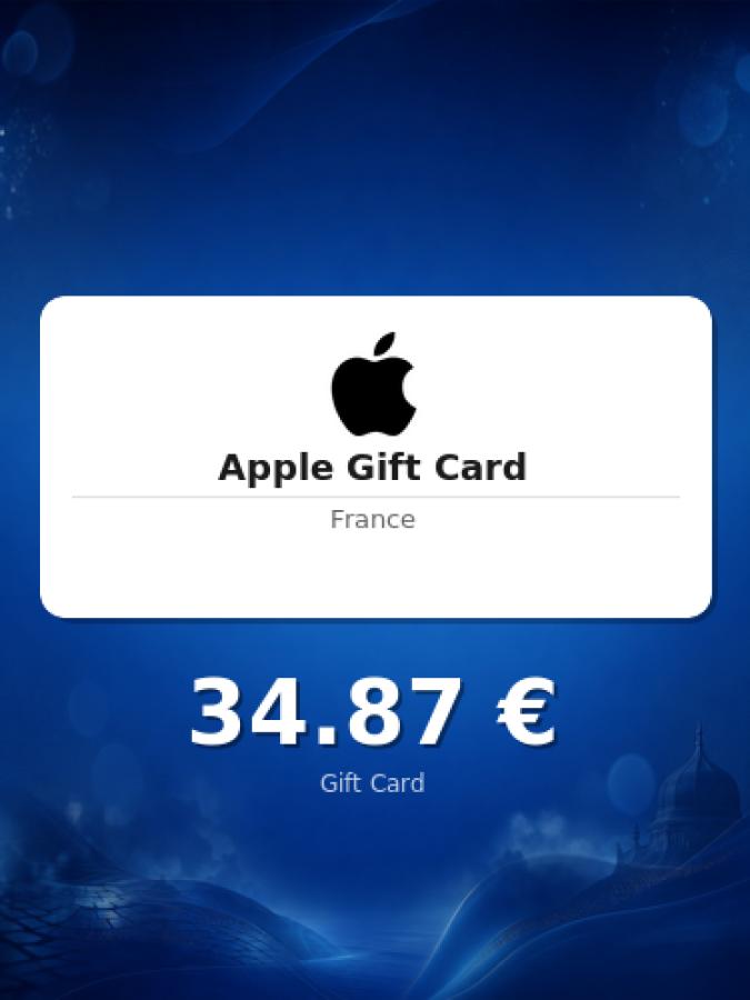 Купить подарочную карту Apple на 30 евро для Франции