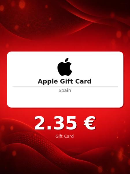 Подарочная карта Apple на 2 евро для Испании