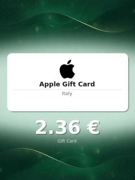 Подарочная карта Apple на 2 евро для Италии
