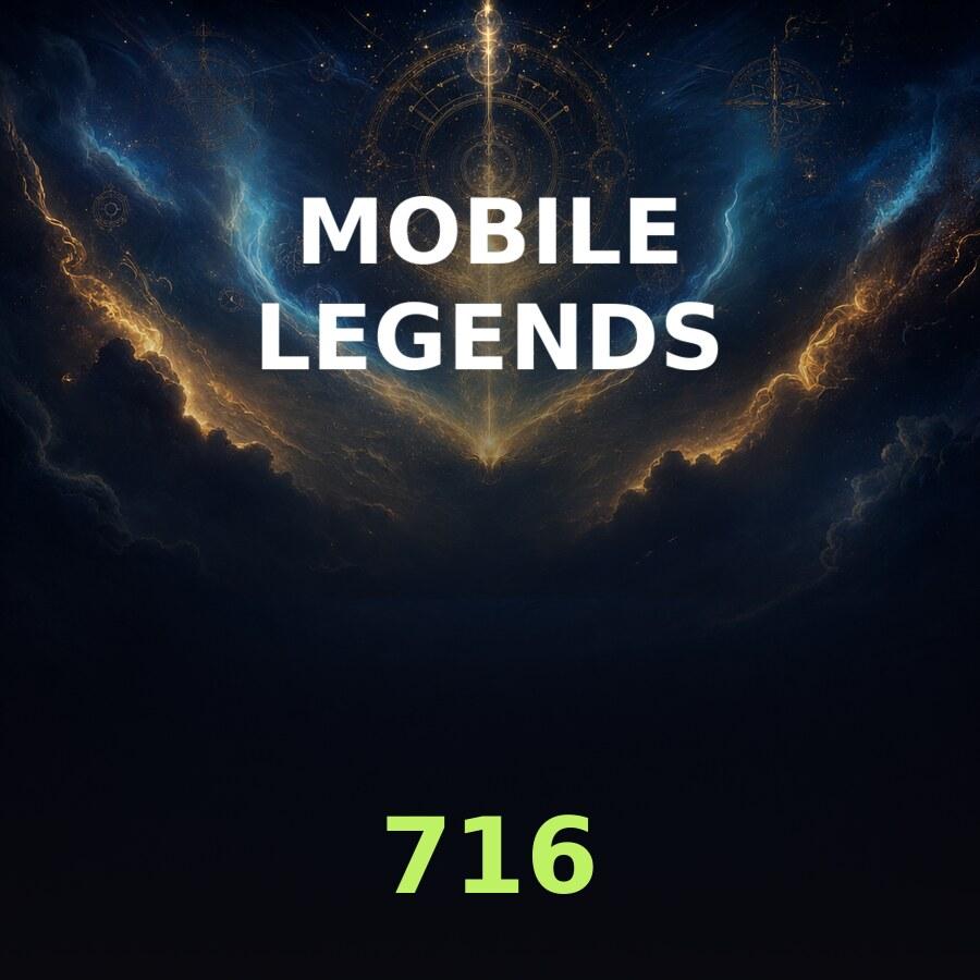 Пополнение Mobile Legends: 716 алмазов по ID (Global, без СНГ)