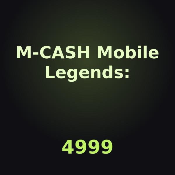 Пополнение Mobile Legends: Adventure: 4999 M-CASH по ID
