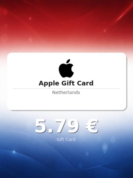 Подарочная карта Apple на 5 евро для Нидерландов