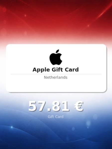 Подарочная карта Apple на 50 евро для Нидерландов
