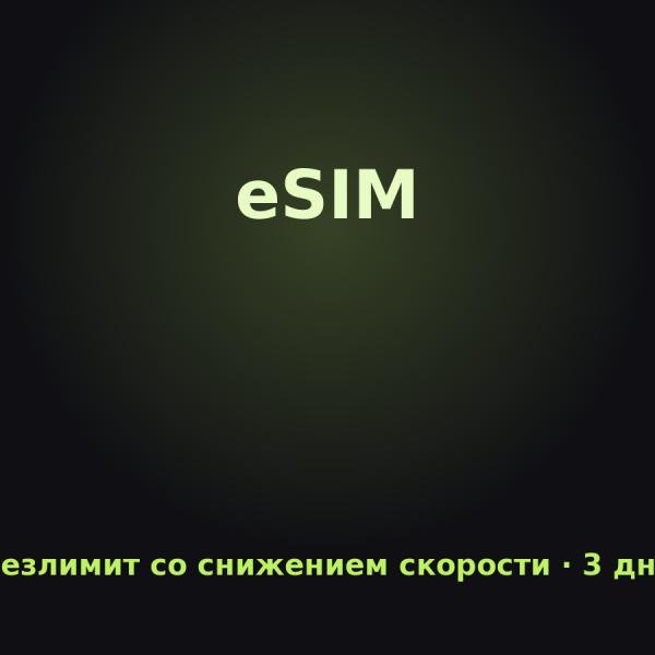 eSIM Австралия и Океания: Безлимит со снижением скорости на 3 дня