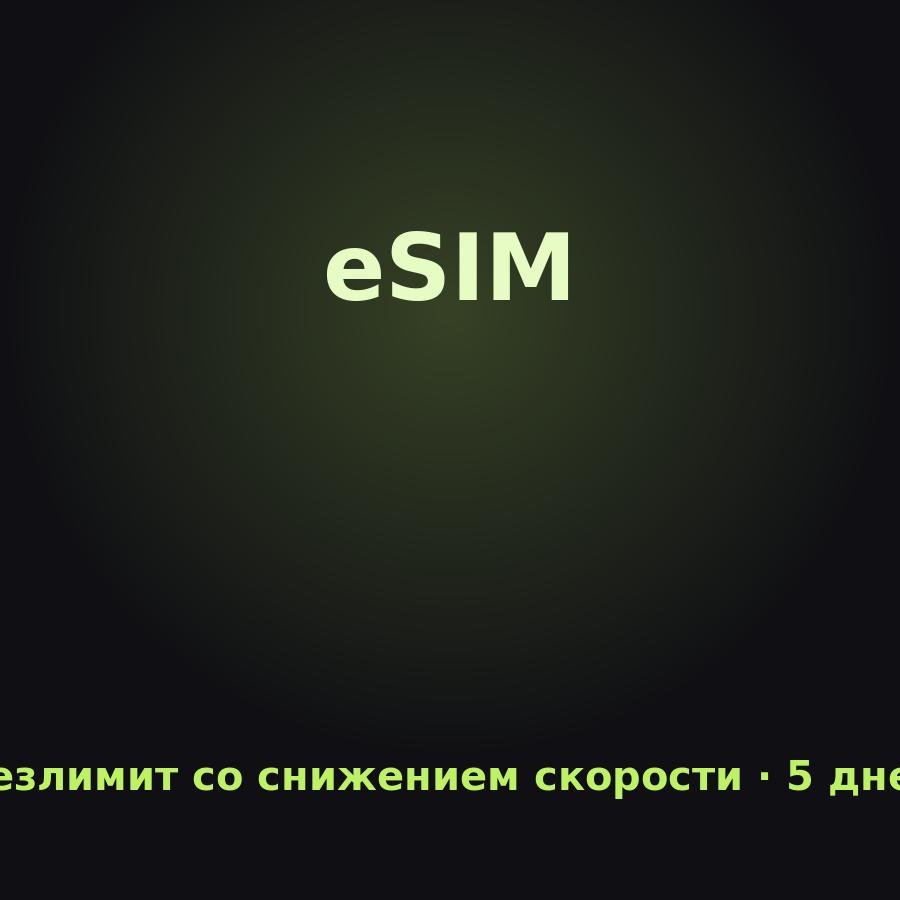 eSIM Азия: Безлимит со снижением скорости на 5 дней