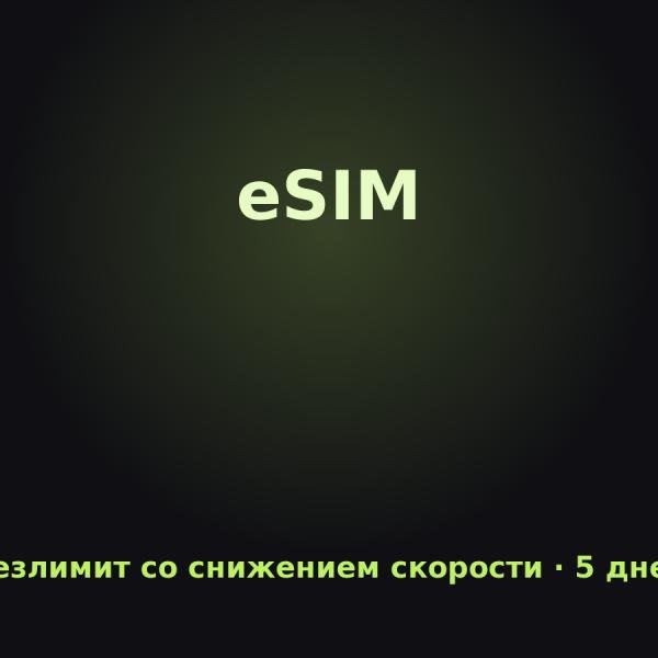 eSIM Ближний Восток: Безлимит со снижением скорости на 5 дней