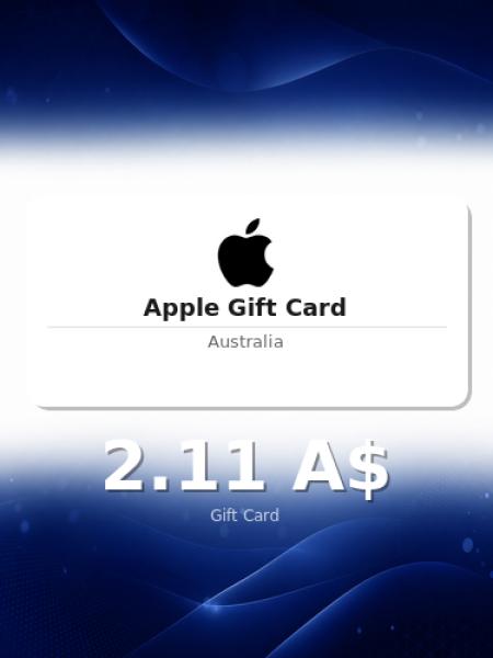 Подарочная карта Apple на 3 доллара для Австралии