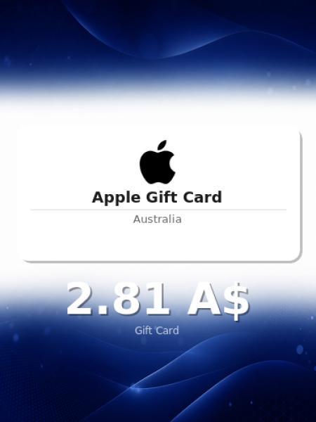 Подарочная карта Apple на 4 доллара для Австралии