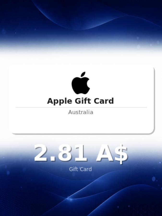 Купить подарочную карту Apple на 4 доллара для Австралии